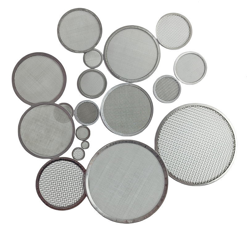 Custom size stainless steel wire mesh filter discs in various diameters for OEM manufacturing