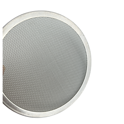 Close-up of 304 stainless steel filter disc showing precise wire mesh structure and filtration pores