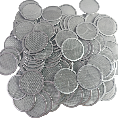 Bulk quantity of stainless steel wire mesh filter discs manufactured for wholesale industrial supply